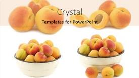  Presentation with enamel - Slide set featuring fresh-colorful-apricots background and a yellow colored foreground