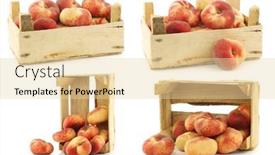  Presentation with flat - Presentation theme having fresh-colorful-flat-peaches-donut background and a lemonade colored foreground