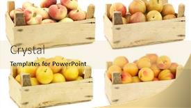  Presentation with flat - Slide set having fresh-colorful-flat-peaches-donut background and a blonde colored foreground