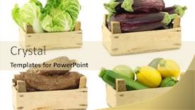  Presentation with fresh fruits and vegetables - Audience pleasing slide deck consisting of fresh-cooking-vegetables backdrop and a blonde colored foreground