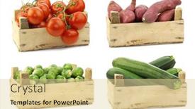  Presentation with cooking - PPT theme consisting of fresh-cooking-vegetables background and a blonde colored foreground