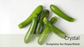  Presentation with fresh ginger root on white - Theme consisting of fresh courgettes on white background background and a mint green colored foreground