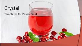  Presentation with cranberry juice - Colorful PPT layouts enhanced with fresh cranberry juice small depth backdrop and a white colored foreground