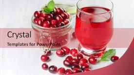  Presentation with cranberry juice - Colorful PPT layouts enhanced with fresh cranberry juice small depth backdrop and a red colored foreground