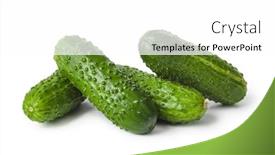  Presentation with cucumbers - Beautiful slide deck featuring fresh-cucumbers-isolated-on-white backdrop and a white colored foreground