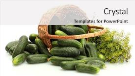  Presentation with vegetable pickles - Amazing theme having fresh cucumbers pickles and dill backdrop and a white colored foreground