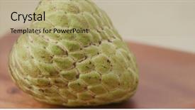  Presentation with apple - Beautiful slides featuring fresh custard apple backdrop and a coral colored foreground