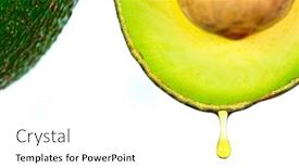  Presentation with stream - Theme enhanced with fresh-cut-avocado-with-oil background and a white colored foreground
