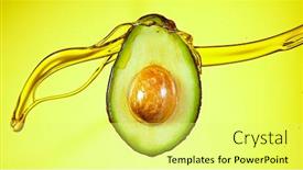  Presentation with stream - Beautiful theme featuring fresh-cut-avocado-with-oil backdrop and a yellow colored foreground
