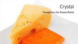  Presentation with yellow orange - Amazing PPT layouts having fresh dairy product gourmet cheese backdrop and a  colored foreground