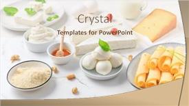  Presentation with milk dairy products - Presentation consisting of fresh-dairy-products-on-white background and a cream colored foreground