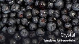  Presentation with blueberry - Beautiful slide deck featuring fresh-dark-blueberry-close-up backdrop and a dark gray colored foreground