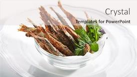  Presentation with deep sea - Slides with fresh-deep-fried-sea-fish background and a lemonade colored foreground