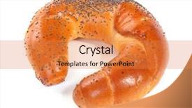  Presentation with croissant - Cool new presentation theme with fresh delicious croissant isolated on a white backdrop and a gold colored foreground