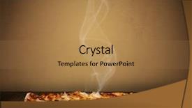  Presentation with free aging at home - Presentation theme having fresh delicious home cooked pizza background and a coral colored foreground