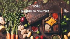  Presentation with rustic healthy - Slide set with fresh delicious ingredients for healthy cooking on rustic background background and a tawny brown colored foreground