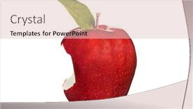  Presentation with apple - Slide set featuring fresh-delicious-red-apple background and a lemonade colored foreground