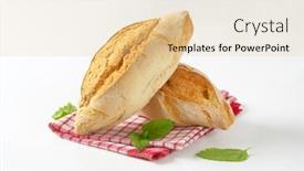  Presentation with diamond - Colorful slide set enhanced with fresh-diamond-shaped-ciabatta-bread backdrop and a lemonade colored foreground