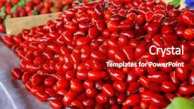  Presentation with dogwood - Amazing presentation theme having fresh dogwood berries at market backdrop and a  colored foreground