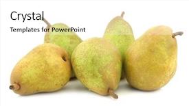  Presentation with fresh ginger root on white - Cool new presentation theme with fresh doyenne de comice pears on a white background backdrop and a white colored foreground