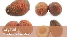  Presentation with fresh avocado - Beautiful PPT layouts featuring fresh-eat-ripe-avocado-s backdrop and a coral colored foreground