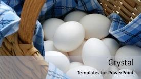  Presentation with woven - Cool new presentation theme with fresh eggs in a woven backdrop and a lemonade colored foreground