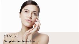  Presentation with makeup - Beautiful slide set featuring fresh face with natural makeup no filters used on the skin backdrop and a soft green colored foreground