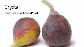  Presentation with fresh water splash green apple isolated white - Colorful PPT theme enhanced with fresh figs and leaf isolated backdrop and a  colored foreground