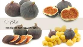  Presentation with phoenix - Beautiful PPT layouts featuring fresh-figs-ficus-carica backdrop and a coral colored foreground