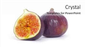  Presentation with fresh water splash green apple isolated white - Presentation theme featuring fresh figs isolated on white background and a  colored foreground