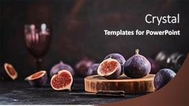  Presentation with fruit - Presentation design having fresh-figs-on-black-background background and a dark gray colored foreground