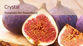  Presentation with rustic - Presentation theme featuring fresh figs on rustic vintage background and a  colored foreground