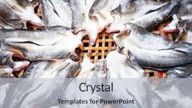  Presentation with freshwater fish - Slide deck having fresh fish fillet background and a  colored foreground