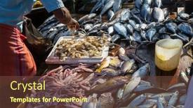  Presentation with sri lanka - Presentation consisting of fresh-fish-in-fish-market background and a tawny brown colored foreground