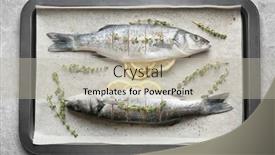  Presentation with lemon - Amazing PPT layouts having fresh-fish-stuffed-with-slices backdrop and a mint green colored foreground
