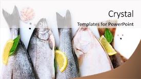  Presentation with shrimps - Colorful slide set enhanced with fresh fishes and shrimps backdrop and a white colored foreground