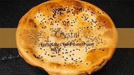  Presentation with black - Presentation theme enhanced with fresh-flatbread-on-the-black background and a gold colored foreground