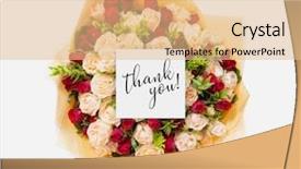  Presentation with bunch - Slides with fresh flowers bunch and card background and a lemonade colored foreground