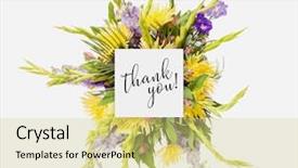  Presentation with card holiday flowers abstract - Cool new presentation theme with fresh flowers bunch and card backdrop and a yellow colored foreground