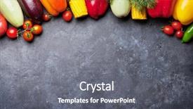  Presentation with corn - Audience pleasing PPT theme consisting of fresh food - various vegetables and herbs corn backdrop and a gray colored foreground