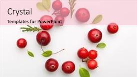  Presentation with cranberry juice - Cool new theme with fresh forest berry cranberry isolated backdrop and a lemonade colored foreground