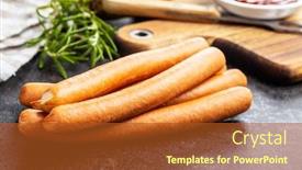  Presentation with sausages - Presentation theme having fresh-frankfurter-sausages-on-black background and a red colored foreground