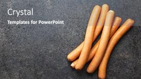  Presentation with sausages - Slides consisting of fresh-frankfurter-sausages-on-black background and a gray colored foreground