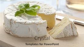  Presentation with camembert - Cool new presentation with fresh french camembert cheese and a slice close up backdrop and a coral colored foreground