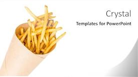  Presentation with craft - Presentation theme consisting of fresh-french-fries-chips-wrapped background and a white colored foreground