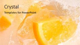  Presentation with frozen fruit - Slides with fresh frozen fruit in ice background and a  colored foreground