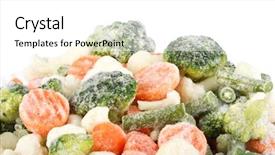  Presentation with frozen vegetables - Amazing PPT layouts having fresh frozen vegetables backdrop and a white colored foreground