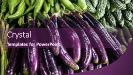 Presentation with tropical fruit - PPT layouts with fresh-fruit-and-vegetables background and a violet colored foreground