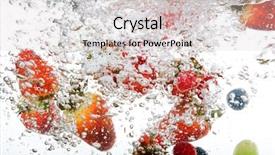  Presentation with fruit water - Audience pleasing presentation design consisting of fresh fruit background in water over white backdrop and a light gray colored foreground