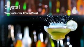  Presentation with fruit cocktail - Slide deck with fresh-fruit-cocktail background and a tawny brown colored foreground